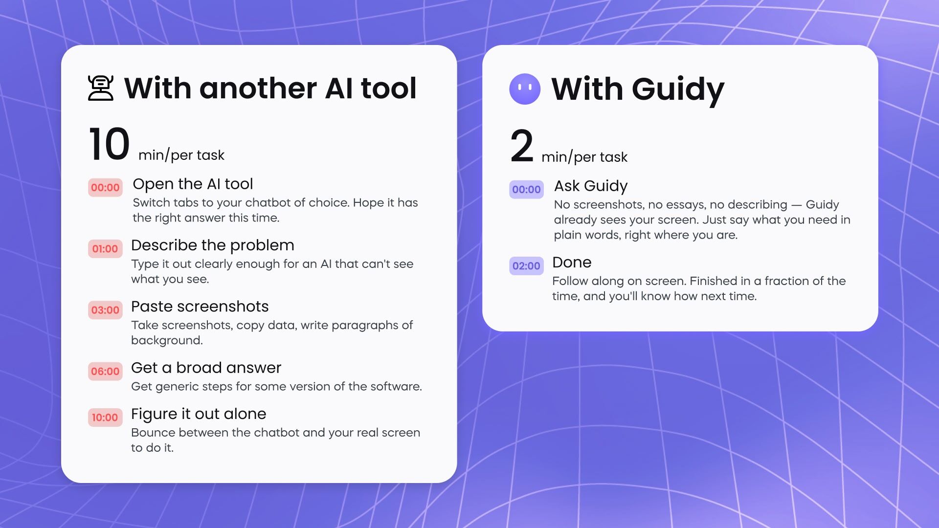Guidy, an on-screen ChatGPT alternative, circling exactly where to click to build a pivot table in Excel